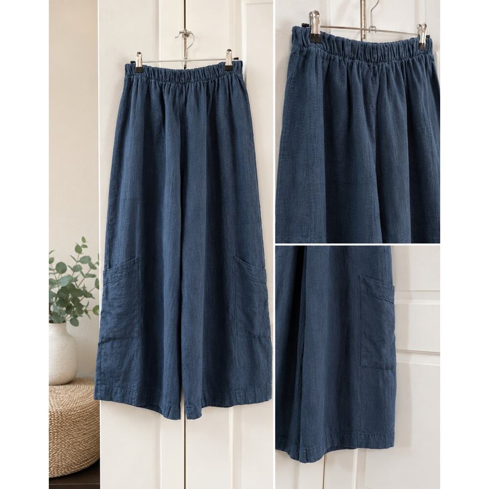 Bryn Walker Linen Wide Leg Lagenlook Pants S - Picture 2 of 6